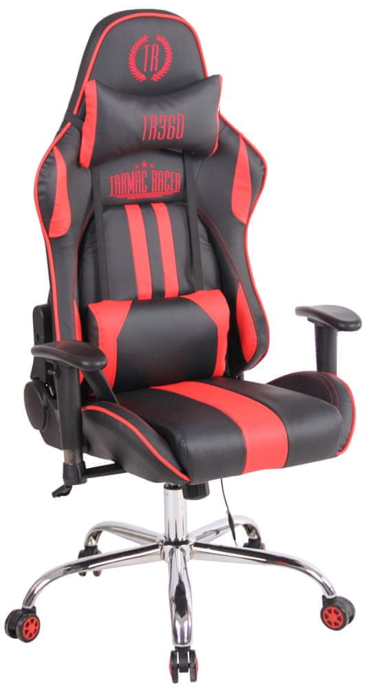 BHM Germany Kancelárska stolička Limit XM s masážnou funkciou, syntetická koža, čierna / červená